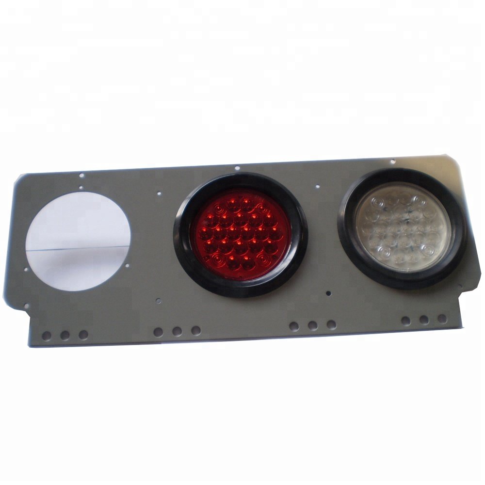 12V 3-hole Combination 4-inch Round Stop Turn Tail Lights With 30 High Quality Piranha LED for Truck Trailer Van Lorry
