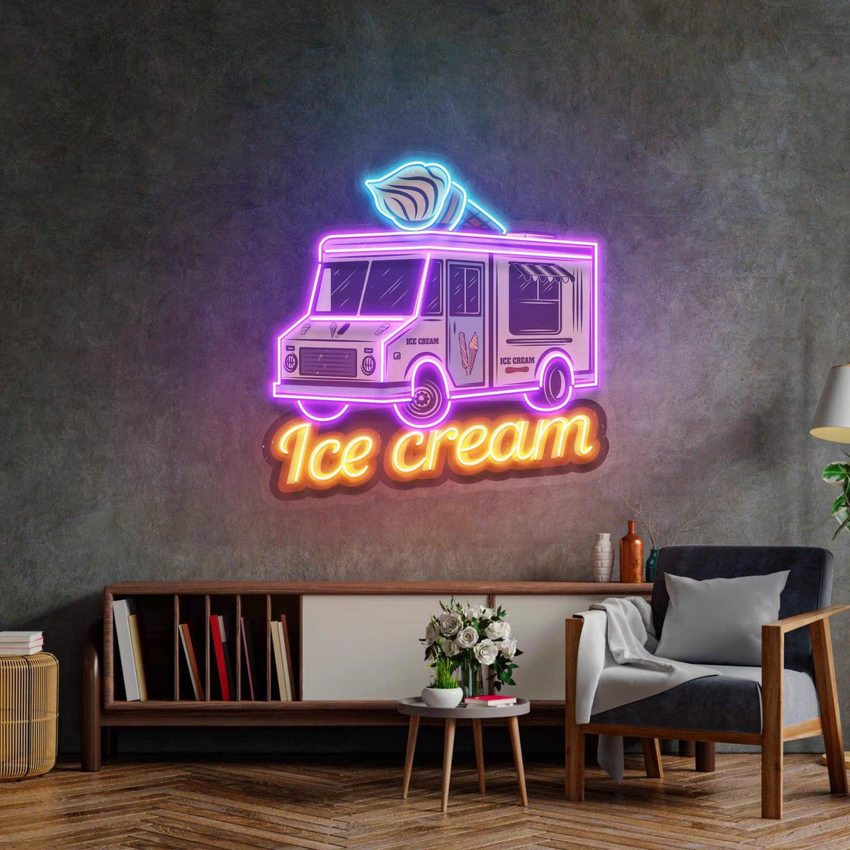 GKO Factory Custom Made Led Signs Illuminated Wall Art 3D Logo UV Print Neon Light Creative Led Neon Sign