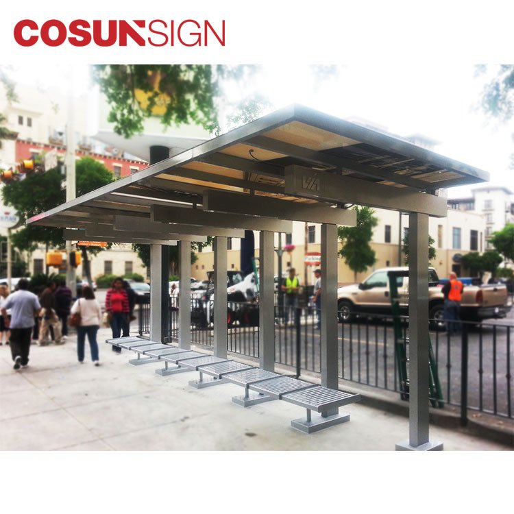 Outdoor Bus Stop Advertisement Waiting Shed