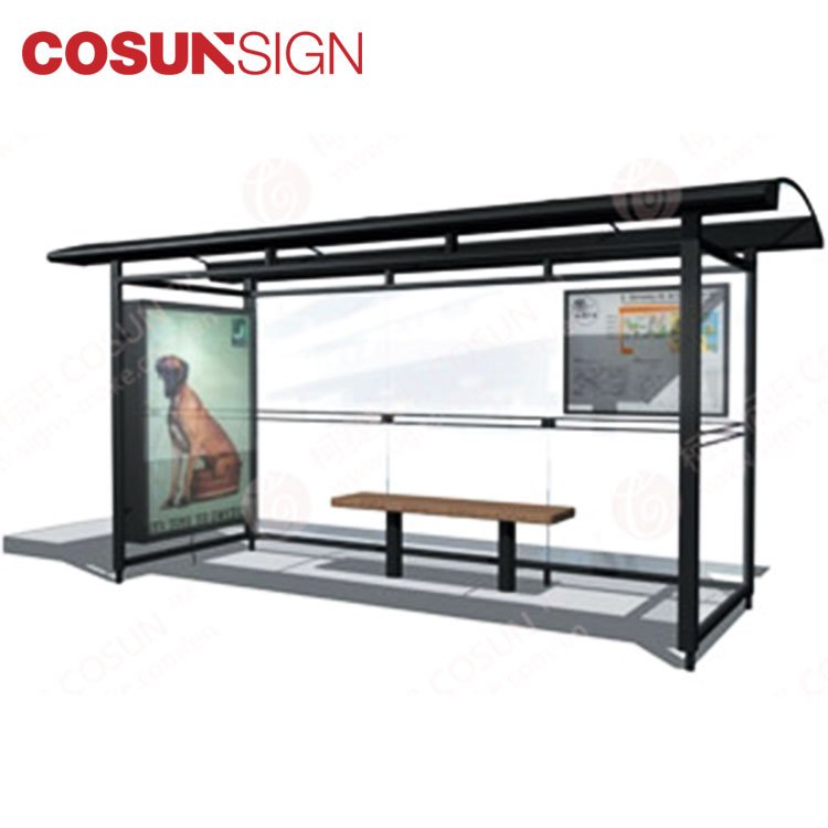 Outdoor Bus Stop Advertisement Waiting Shed