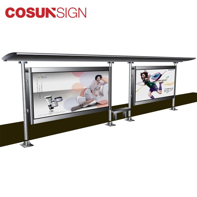 Outdoor Bus Stop Advertisement Waiting Shed