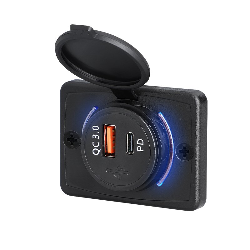 Oem Odm Wholesale Usb Bus Charger 12 24V Bus Usb Charger Ports Usb Charger and Type C for Bus Car Marine Rv