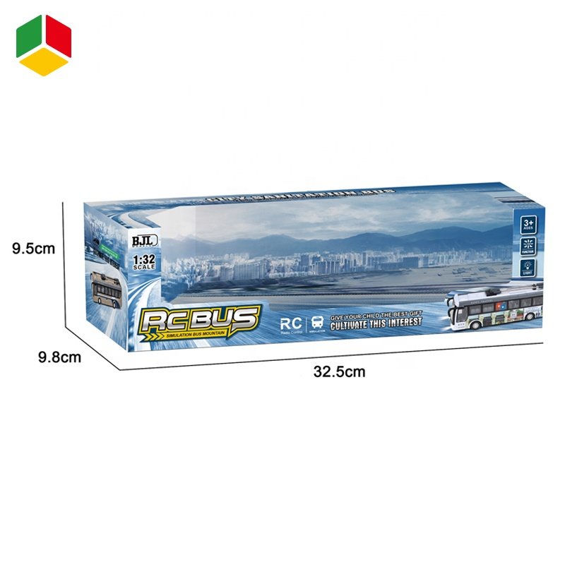 QS Low Price Kids R/C 4 Channel 1/32 Scale School Bus Model Toy 3 Style Mixing Remote Control Simulation Car Toys With Light