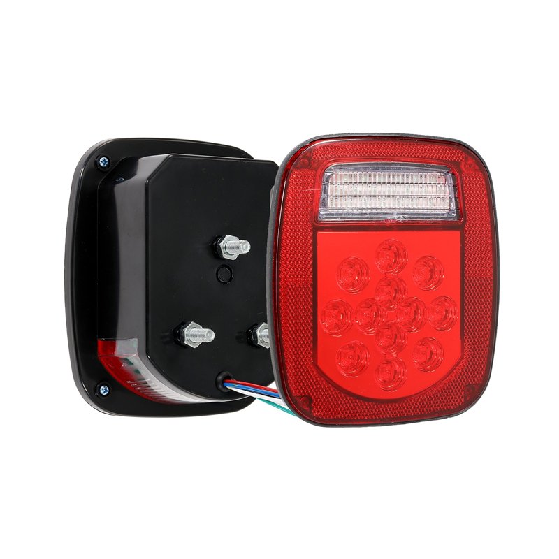 39 LEDs Red+White Double Colors Tail Light Brake Reverse Turn Signal Light for Jeep Wrangler TJ CJ 76-06