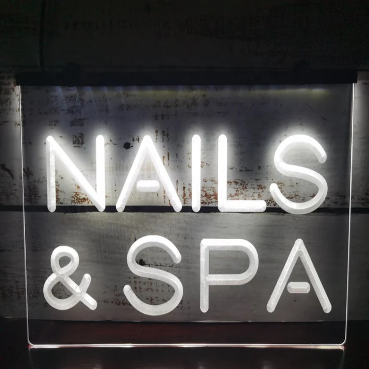 OEM Service Custom Shop Business Logo Nail Neon Light Salon Beauty Nail Shop Sign Decoration for Shop Decoration