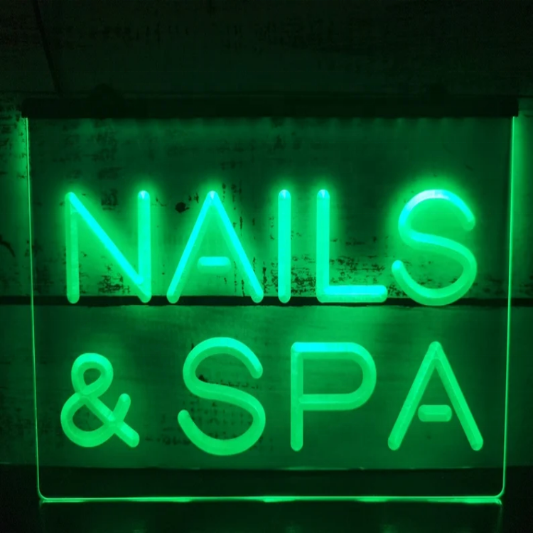 OEM Service Custom Shop Business Logo Nail Neon Light Salon Beauty Nail Shop Sign Decoration for Shop Decoration