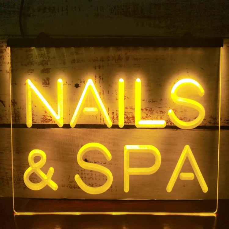 OEM Service Custom Shop Business Logo Nail Neon Light Salon Beauty Nail Shop Sign Decoration for Shop Decoration