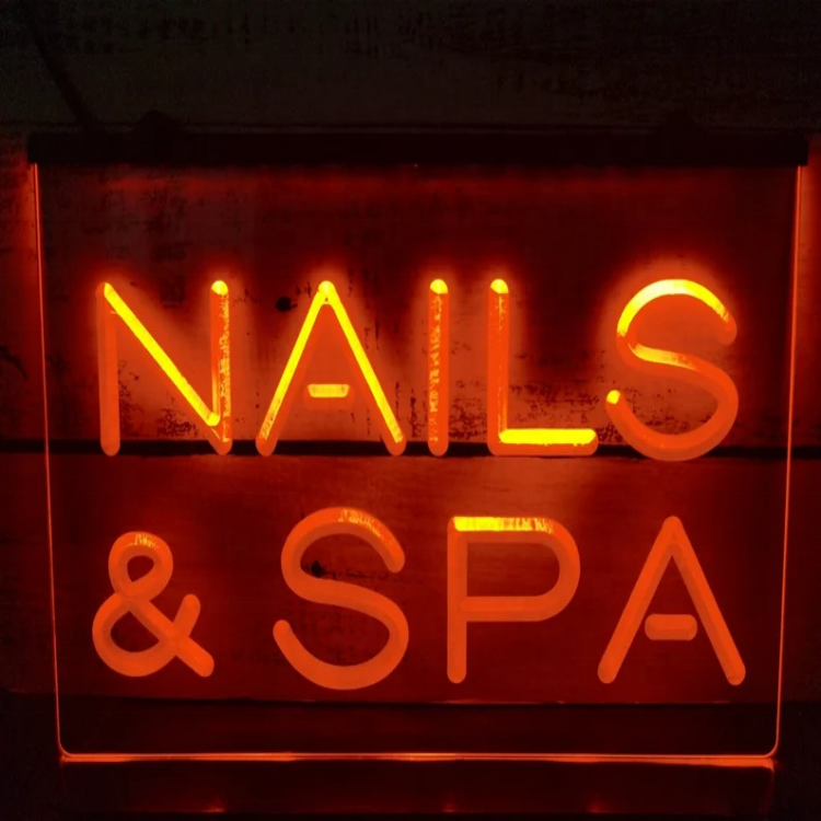 OEM Service Custom Shop Business Logo Nail Neon Light Salon Beauty Nail Shop Sign Decoration for Shop Decoration