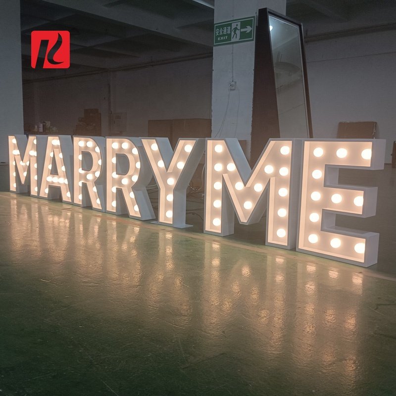 Factory Custom Large Light Up Letters 3ft 4ft 5ft Marquee Letters Giant for Party Wedding Big Letters with Lights