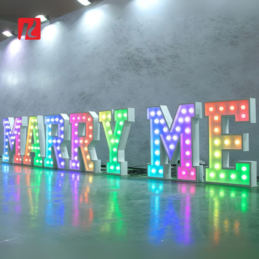 Factory Custom Large Light Up Letters 3ft 4ft 5ft Marquee Letters Giant for Party Wedding Big Letters with Lights