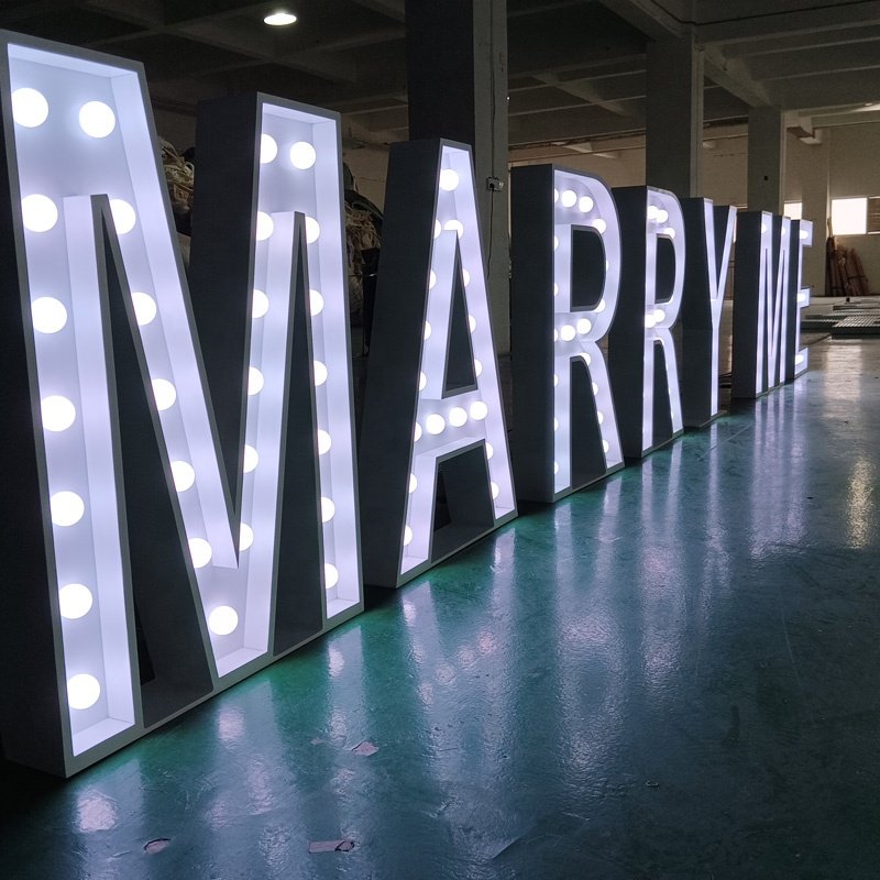 Factory Custom Large Light Up Letters 3ft 4ft 5ft Marquee Letters Giant for Party Wedding Big Letters with Lights