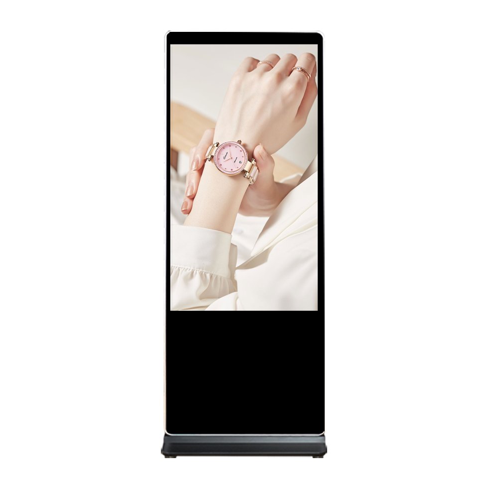 Hot-selling Vertical Electronic Advertising Machine Video Wall Panel Indoor Acrylic Display Organizer with Led Light Base