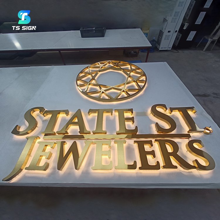 High Quality Backlit Business Sign Custom Metal Backlit Sign Beauty Salon Channel Letter With Backlight Led Illuminated Sign