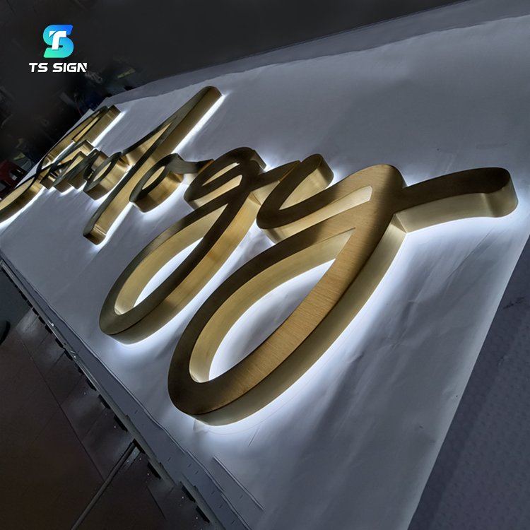 High Quality Backlit Business Sign Custom Metal Backlit Sign Beauty Salon Channel Letter With Backlight Led Illuminated Sign