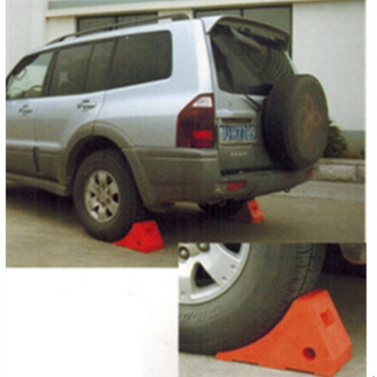 Loading 30tons Vehicle Equipment Polyurethane Rubber Stopper Wheel Chock for Vehicles