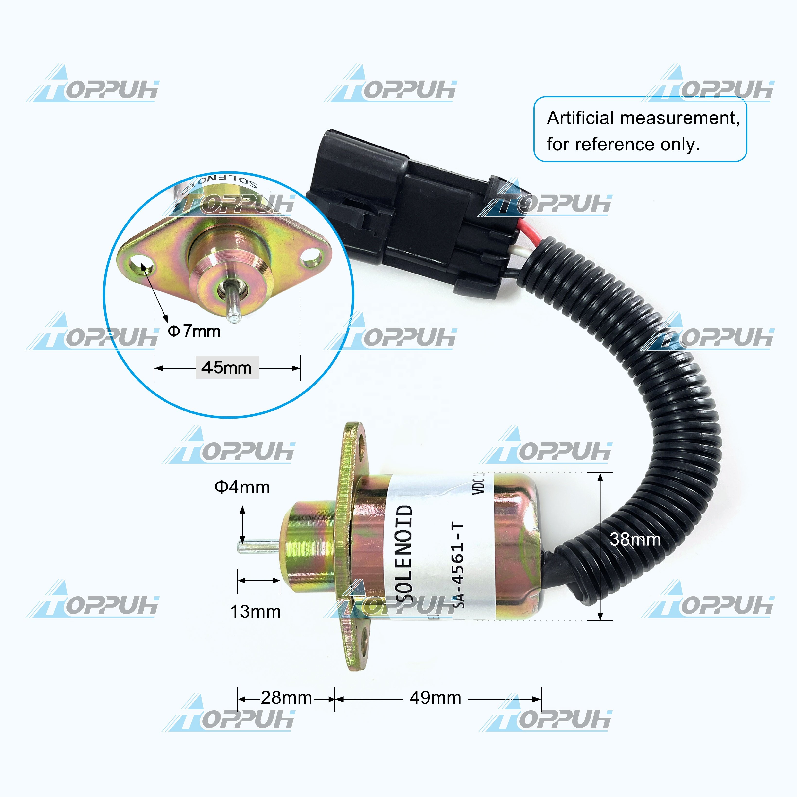 Stop Solenoid Valve 12V 1503ES-12A5UC9S 25-1501-00 29-70167-00 71-030-41 for Kubota V1505 D1505 Diesel Engine SA-4561-T