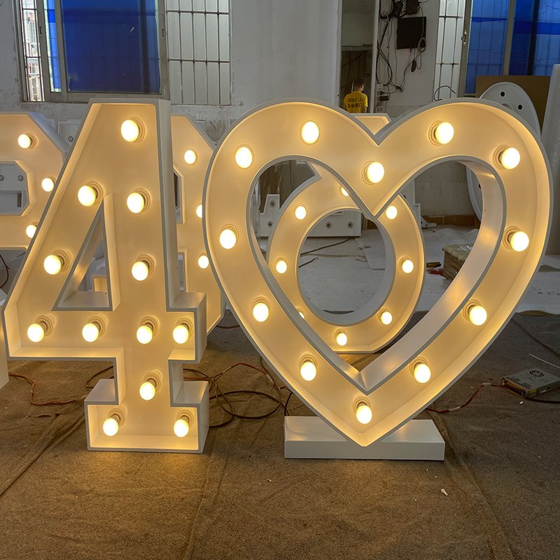 Romantic Marquee Letters Love Led Bulb Wedding Marry Me Illuminated Letters Signboard 3 Feet Marquee Letter