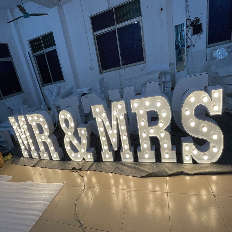 Romantic Marquee Letters Love Led Bulb Wedding Marry Me Illuminated Letters Signboard 3 Feet Marquee Letter
