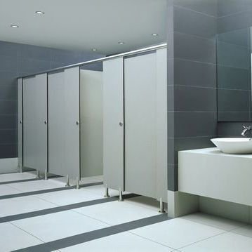 12mm Toilet Partition Shower Cubicle Hpl Compact Board Panel with Stainless Steel Accessories