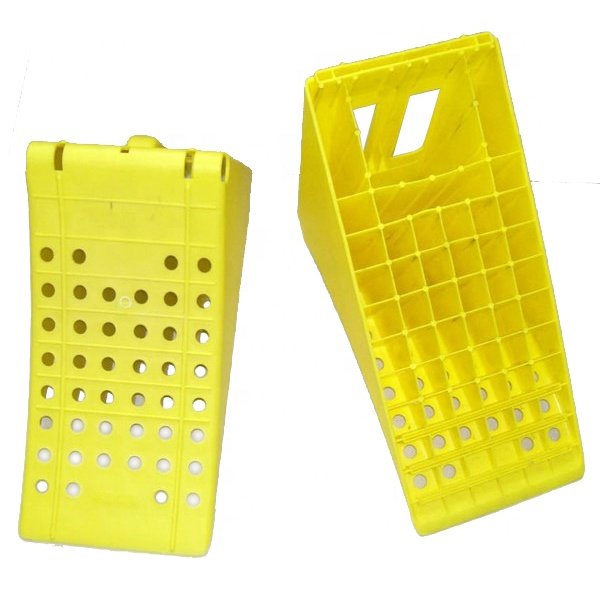 HDPE Plastic Wheel Truck Car Tire Chock Stopper with Steel Holder