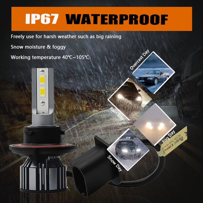 KingEagle M3-H13 CSP LED Headlight Factory Wholesale High Quality H1 H3 H7 H4 9005 HB3 9006 HB4 H8 H11 COB Led Headlight