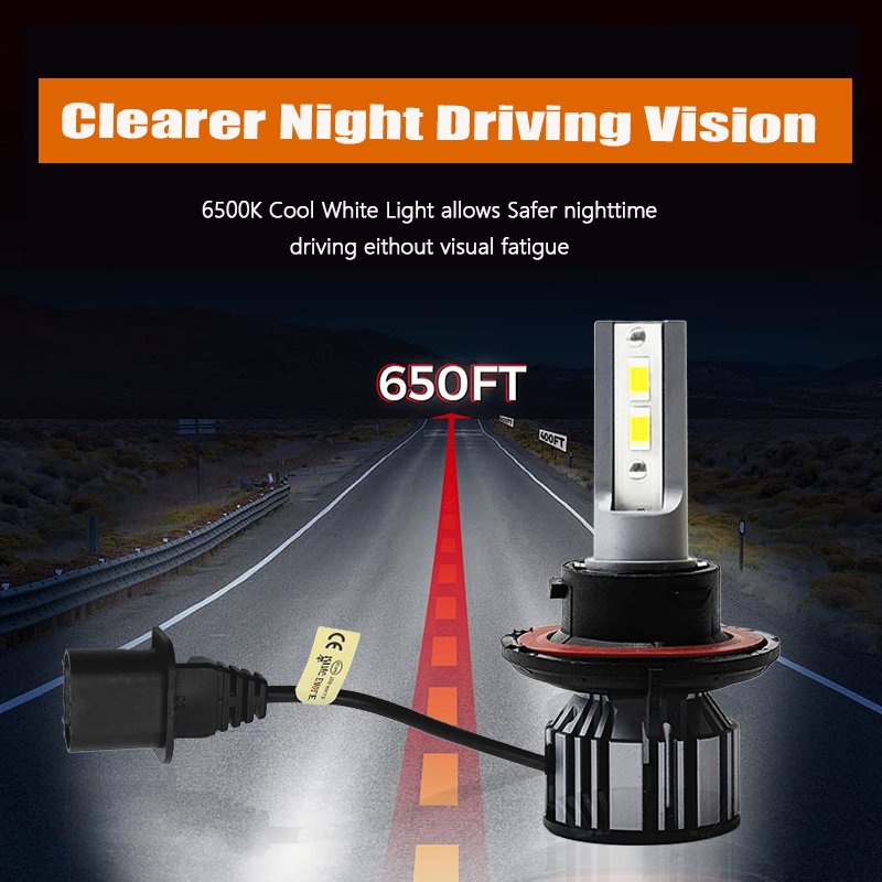 KingEagle M3-H13 CSP LED Headlight Factory Wholesale High Quality H1 H3 H7 H4 9005 HB3 9006 HB4 H8 H11 COB Led Headlight