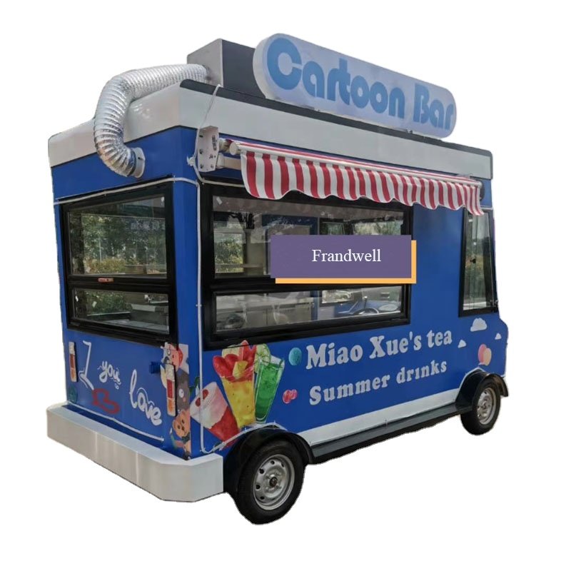 Multi-function Coffee Carts Food Trailer Mobile, Food Cart Ice Cream Mini Food Truck