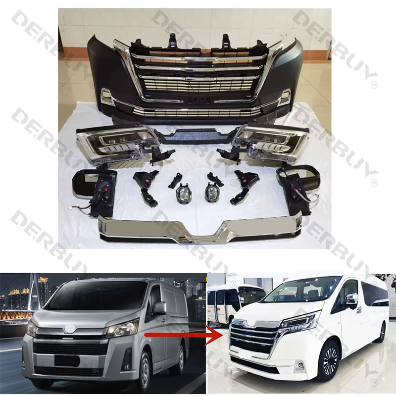 High Quality Old Hiace 2019-2023 Body Kit Upgrade to New Crowl Bodykit for To-yo-ta Hiace 2019+