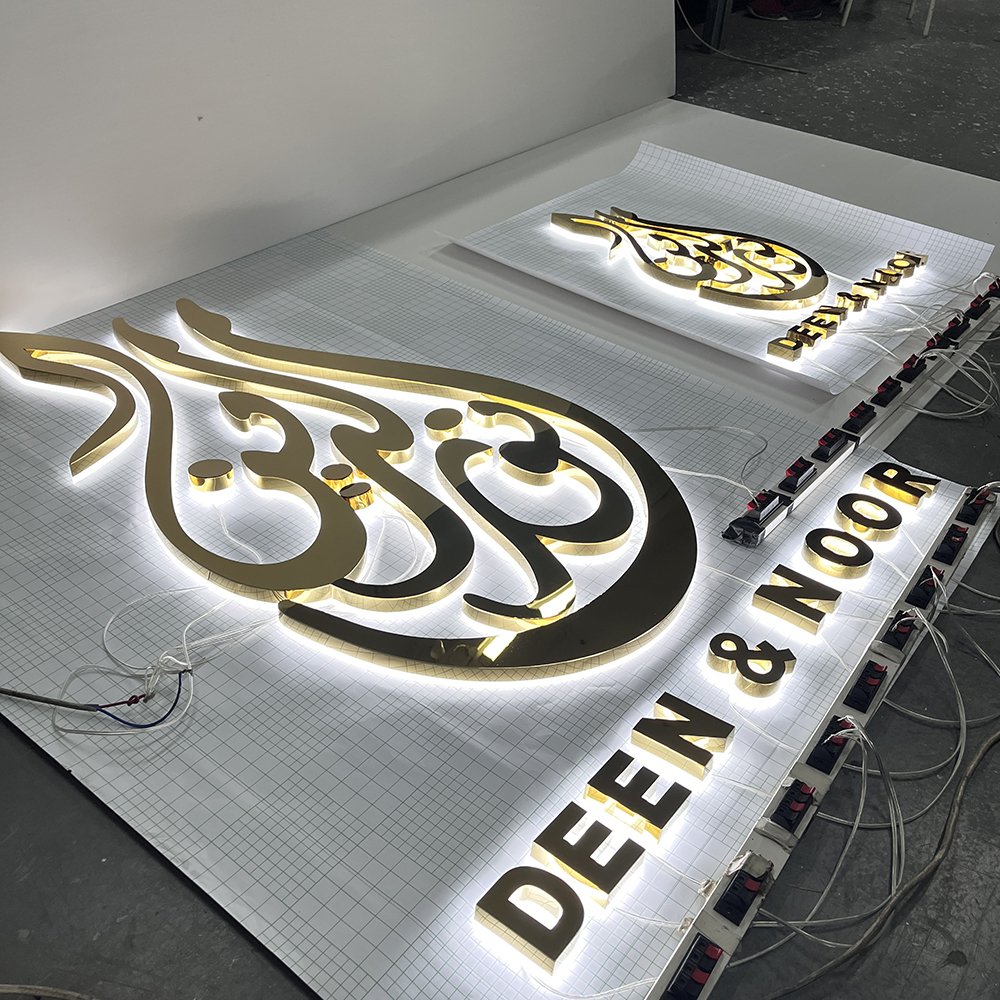 High Quality Custom Metal Backlit Signs Channel Letter Advertising Signs for Business Company