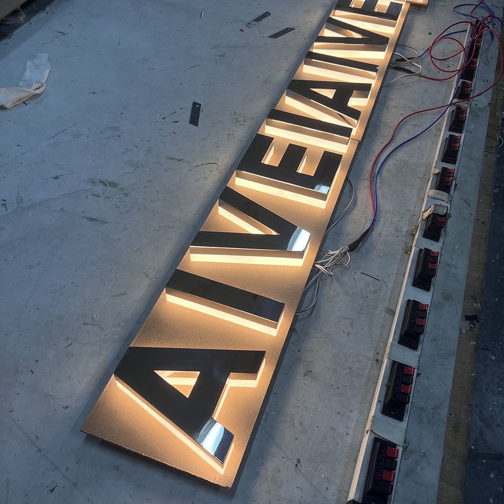 High Quality Custom Metal Backlit Signs Channel Letter Advertising Signs for Business Company
