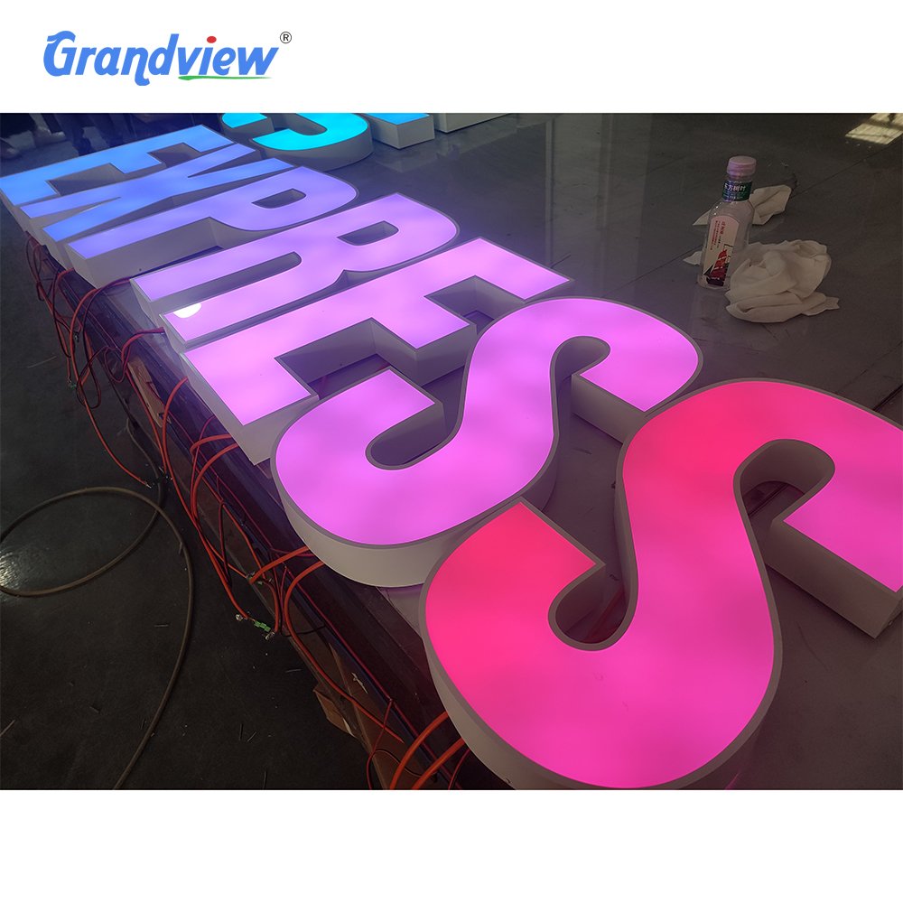 Customized Letter Signage 3D LED Lighting Store Signage Outdoor RGB Full-color LED Color Changing Letter Advertising RGB Signage