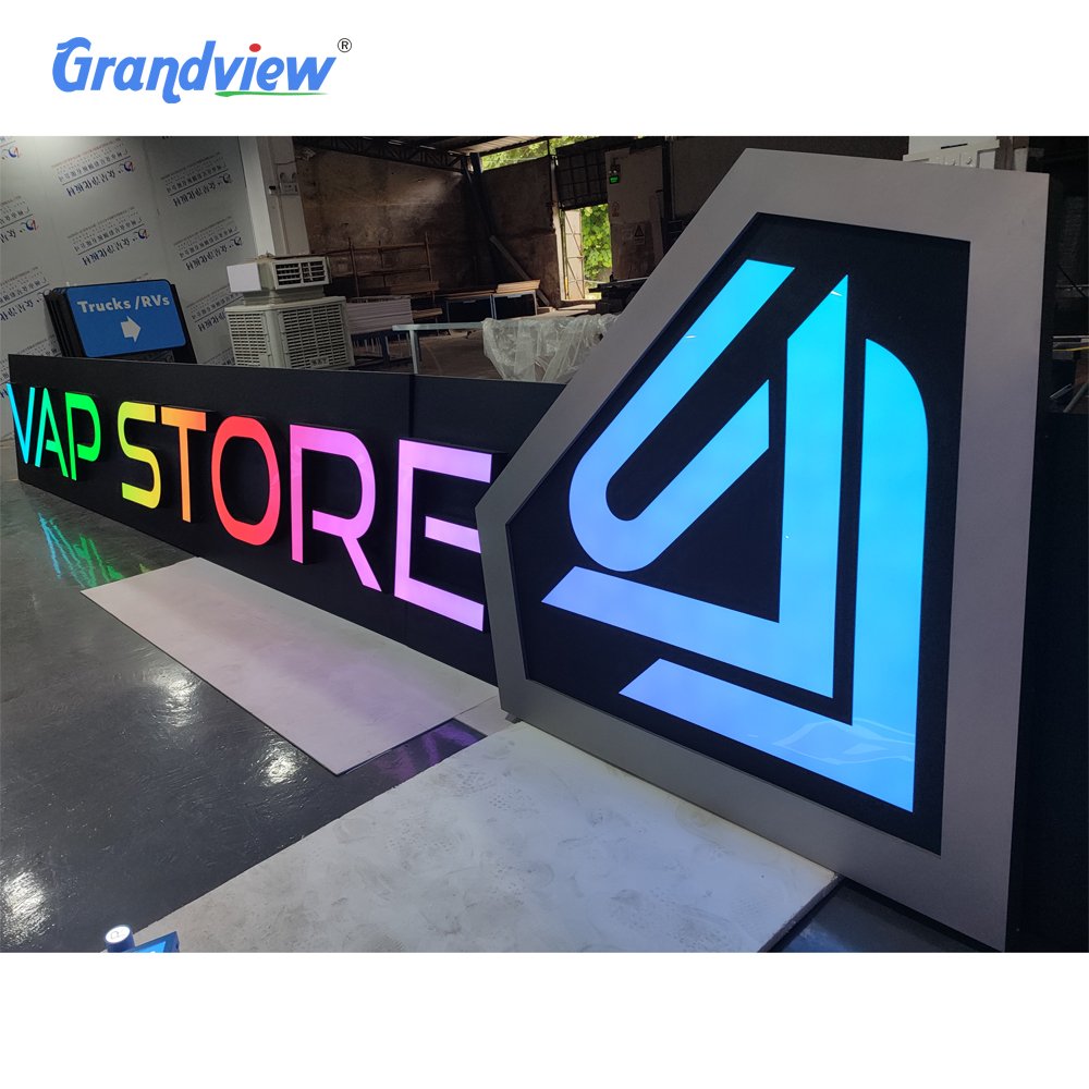 Customized Letter Signage 3D LED Lighting Store Signage Outdoor RGB Full-color LED Color Changing Letter Advertising RGB Signage
