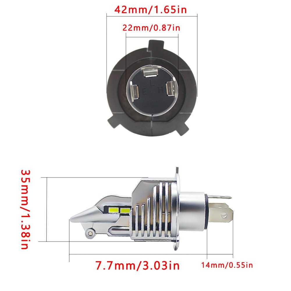 High Bright 12V 24v Led Headlight Bulbs 3000k 6000k Car Led Headlight Pickup Fog Lamp H4 Dual Colors Automotive Headlights