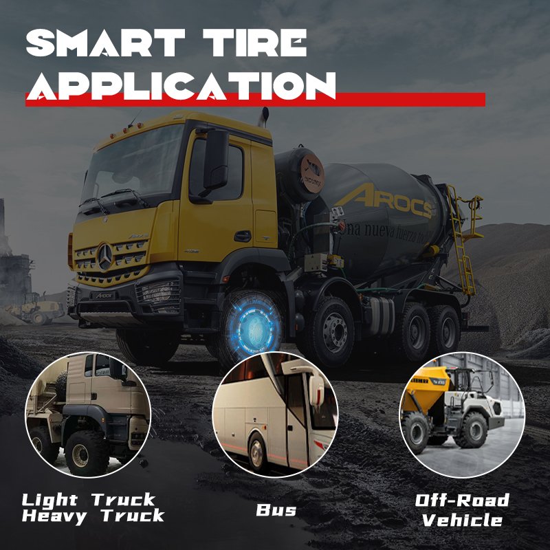 Intelligent Tire Management System Real Time 4G GPS Tracking T-Box Receiver Bluetooth Transmission Truck TPMS Sensor