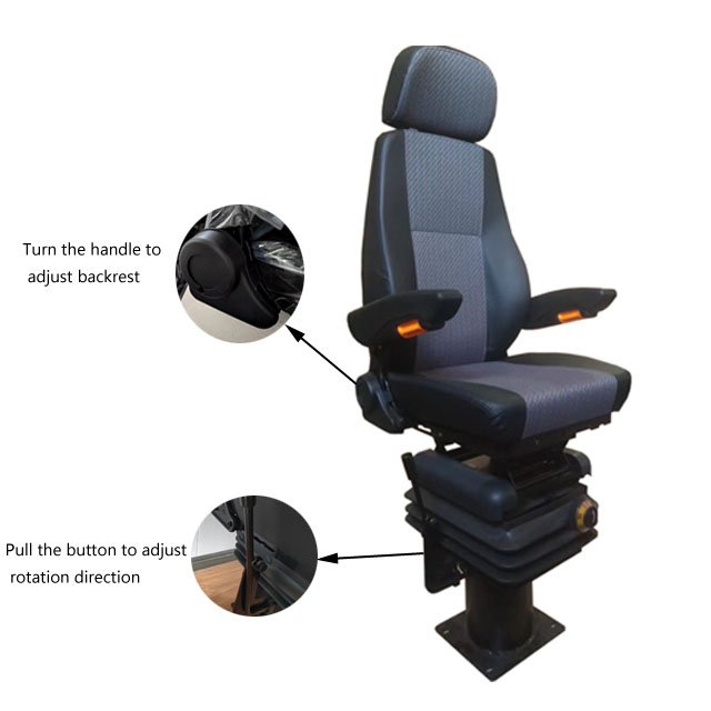 Factory Price Mechanical Suspension Seats for Train Railway Truck Bus With 360 Rotation Base
