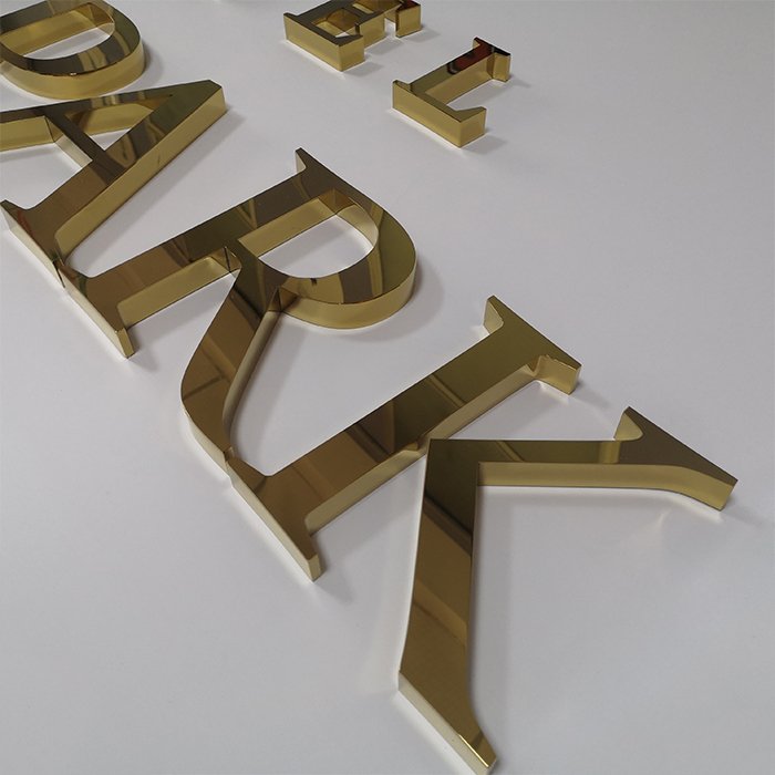 Custom Outdoor Low Price 3D Gold Color Metal Channel Letters Sign for Hotel