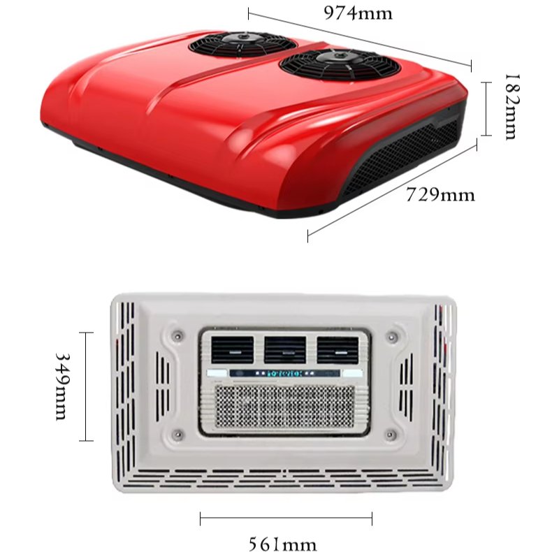 Portable 12/24V Auto Parking AC Unit Accessories Rooftop Mini Truck 12V RV Camper Van Parking Conditioner