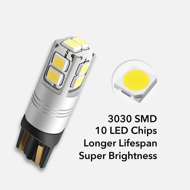 JG T10 W5W 194 Leds 12V 24V Led Light 10SMD 3030 Chips 6000k White Stock for Cars and Trucks Car Interior Led Light