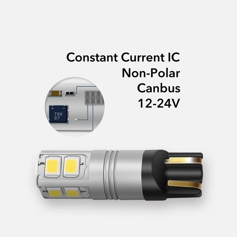 JG T10 W5W 194 Leds 12V 24V Led Light 10SMD 3030 Chips 6000k White Stock for Cars and Trucks Car Interior Led Light