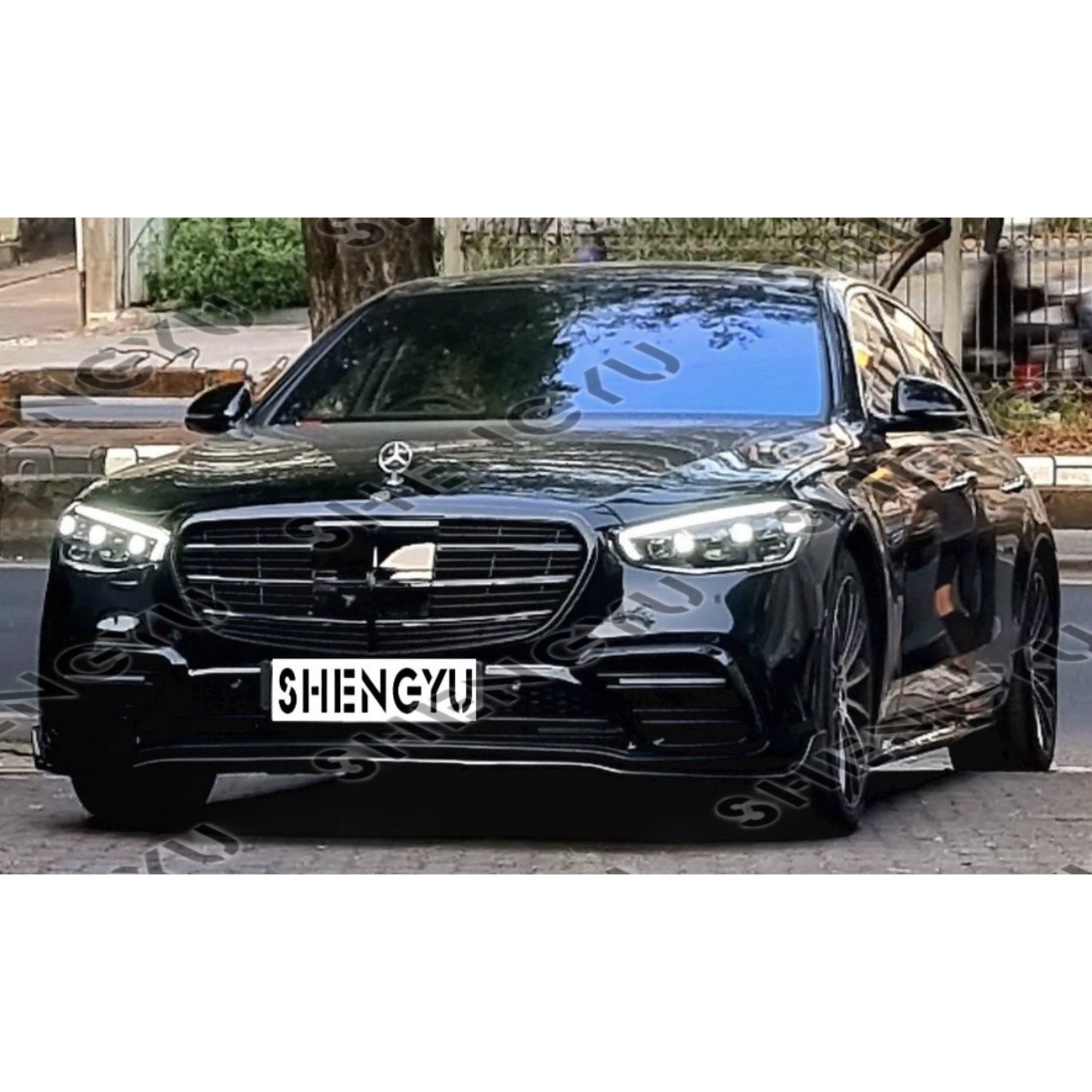 Auto Body Systems for Benz W223 2021+ Upgrade to Bra Bus Model Include Front Lip Rear Diffuser Tail Pipes Foglamp Frames Spoiler