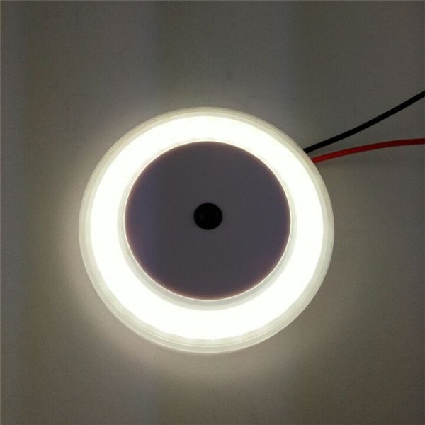 Round LED Surface Mounting Car Van Bus Interior Ceiling Dome Roof Light 12V/3W for Marine/ Boat/ RV / Trailer