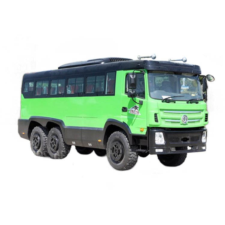 Chinese Luxury Dongfeng Coach Bus 25 Seats Cummins Euro 2 Six-Wheel Drive Tour Buses Manual Gear Box Truck