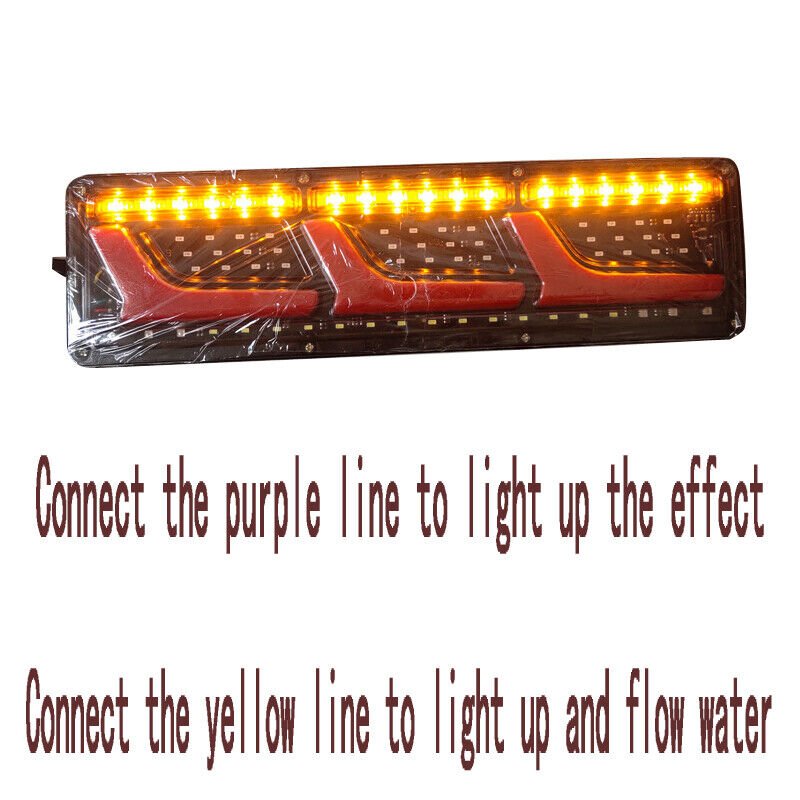 Universal 12V 24v Turn Stop Reverse Brake Running RV Truck Trailer Tail Light