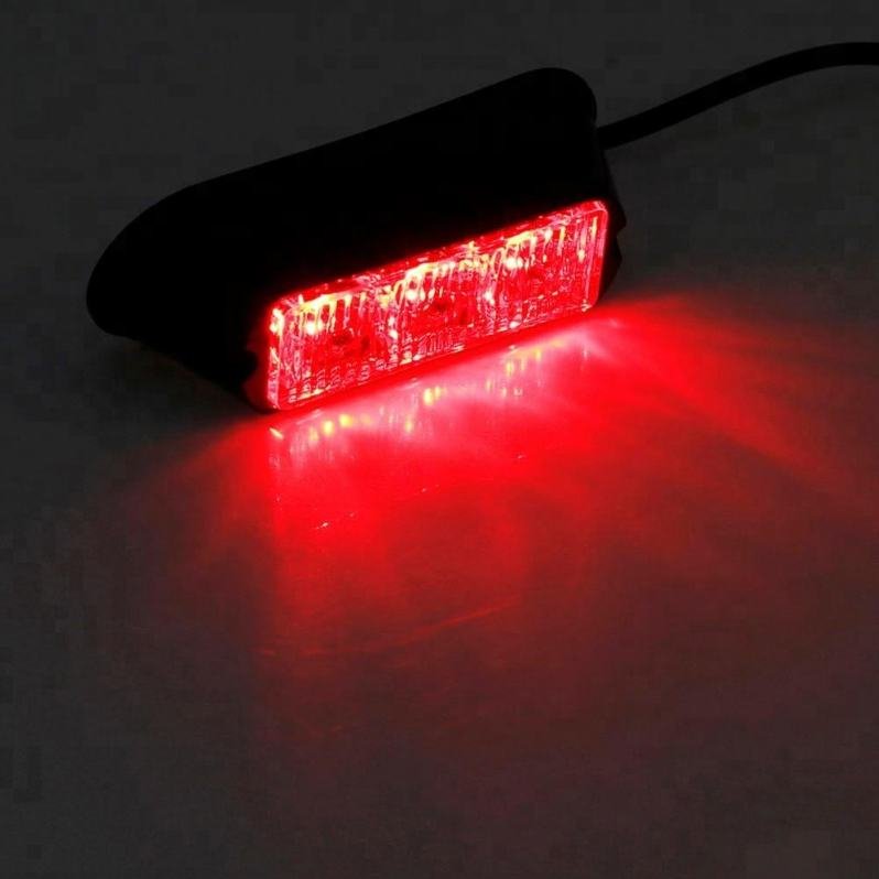 3LEDs Waterproof Universal Car Flashing Led Warning Lights Emergency Led Flash Light 12V Mini Strobe Light for Truck