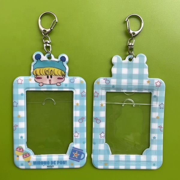 New Trendy Personalized Anime Cartoon Credit Bus Card PVC PC Kpop Photo Card Holder Keychain