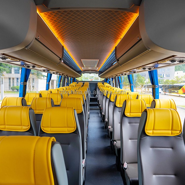 Guangtong 12m diesel Luxury 50 Seater Passenger Coach Bus New Best Tourist Bus Customized Manual or Automatic