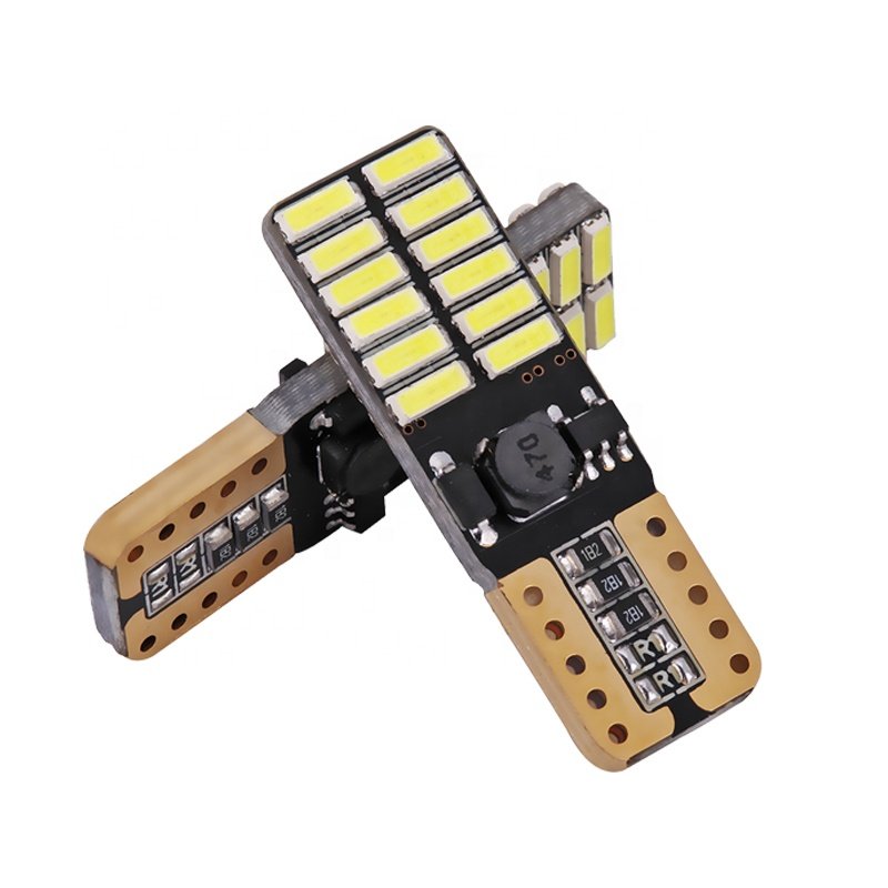 Raych Factory LED Bulb T10 24SMD4014 Reading Lights Turn signal Error Free Canbus Led Car Light Small Size Bulbs