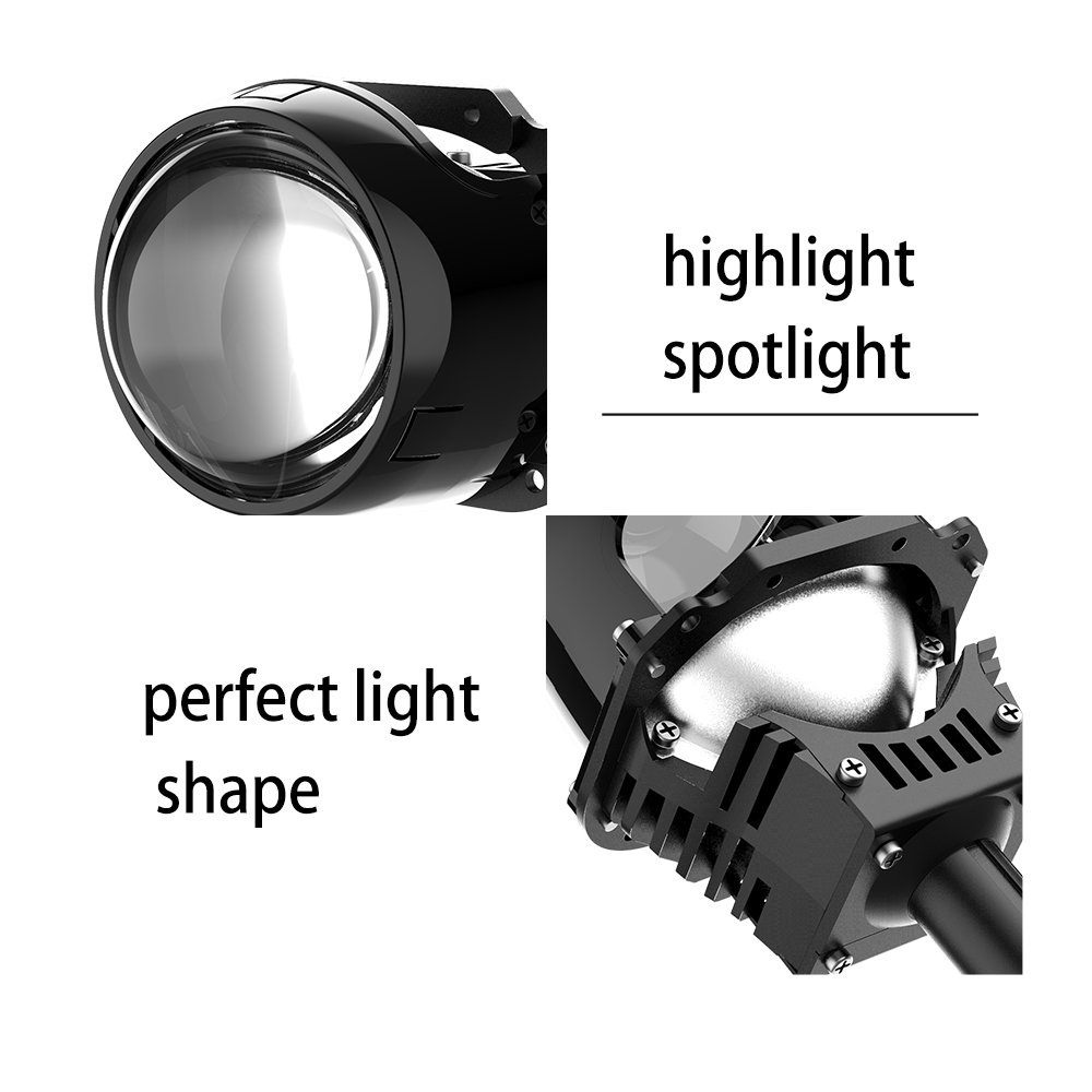 G90A 3570 Imported Chips Super Brightness 6500K 9-32v 110w 11000lumen High Low Beam 2.5 Inch Projector Bi Lens Headlight for Car