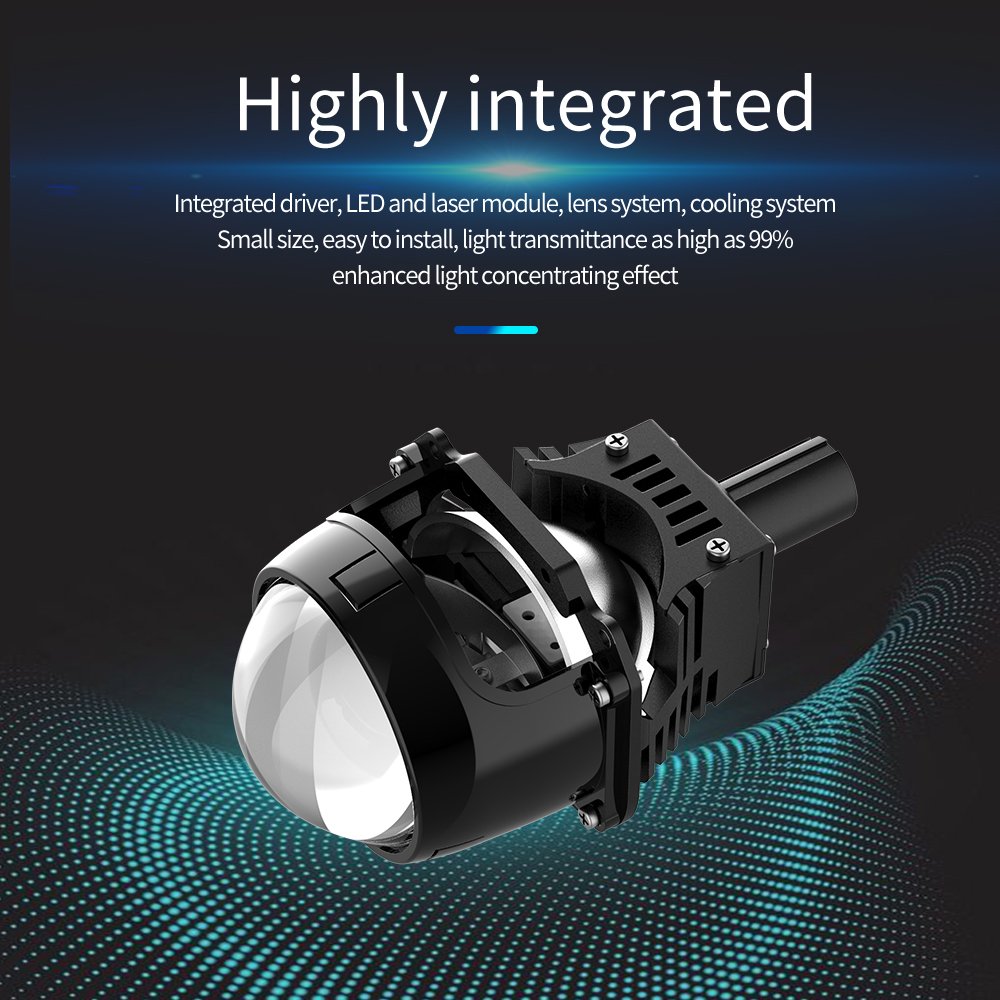 G90A 3570 Imported Chips Super Brightness 6500K 9-32v 110w 11000lumen High Low Beam 2.5 Inch Projector Bi Lens Headlight for Car
