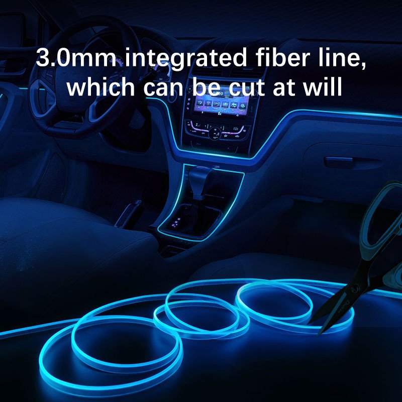 Yosovlamp New EL Edge Colorful Automotive Atmosphere LED Interior RGB Luminescent Line Door Seam Light Strip